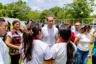 Fortalece Diego Castañon espacios deportivos para la niñez y juventud de la zona maya