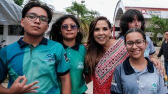 Mara Lezama inaugura domo en Conalep Cancún III tras 18 años de espera