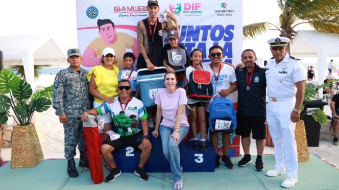 Carrera del Día del Padre reúne a familias de Isla Mujeres en una tarde de convivencia y activación física