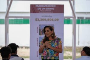 Entrega Mara Lezama nuevo domo en CONALEP Cancún Plantel IV y llama a las juventudes a elegir una vida plena y saludable