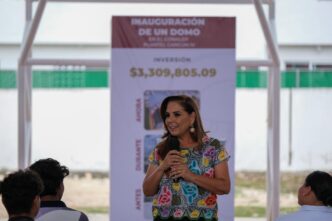 Entrega Mara Lezama nuevo domo en CONALEP Cancún Plantel IV y llama a las juventudes a elegir una vida plena y saludable