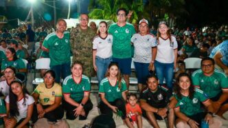 Atenea celebra con familias isleñas y turistas el triunfo de México en el “Fut Fest Isla Mujeres”