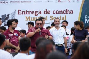 Mara Lezama y Chacón inauguran tres nuevas canchas de fútbol 5 en la isla como parte del programa Mundial Social 2026