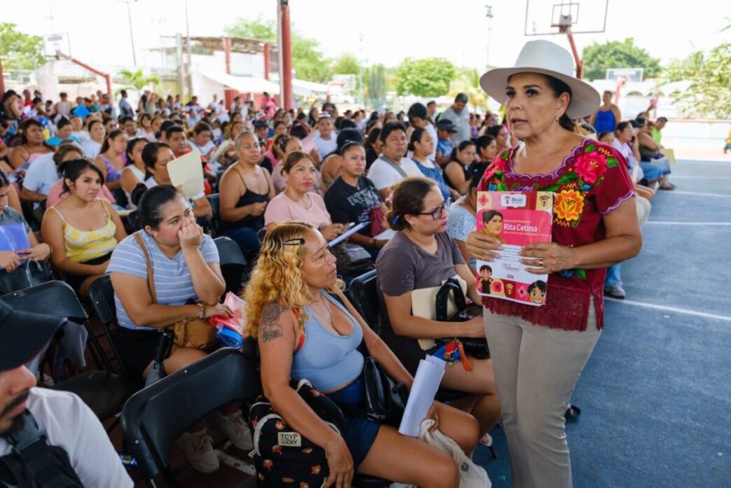 Reafirma Mara Lezama que los apoyos educativos llegan de manera directa a las familias con la beca “Rita Cetina”