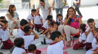 Mara Lezama entrega domo en preescolar de Carlos A. Madrazo tras más de cuatro décadas sin mantenimiento