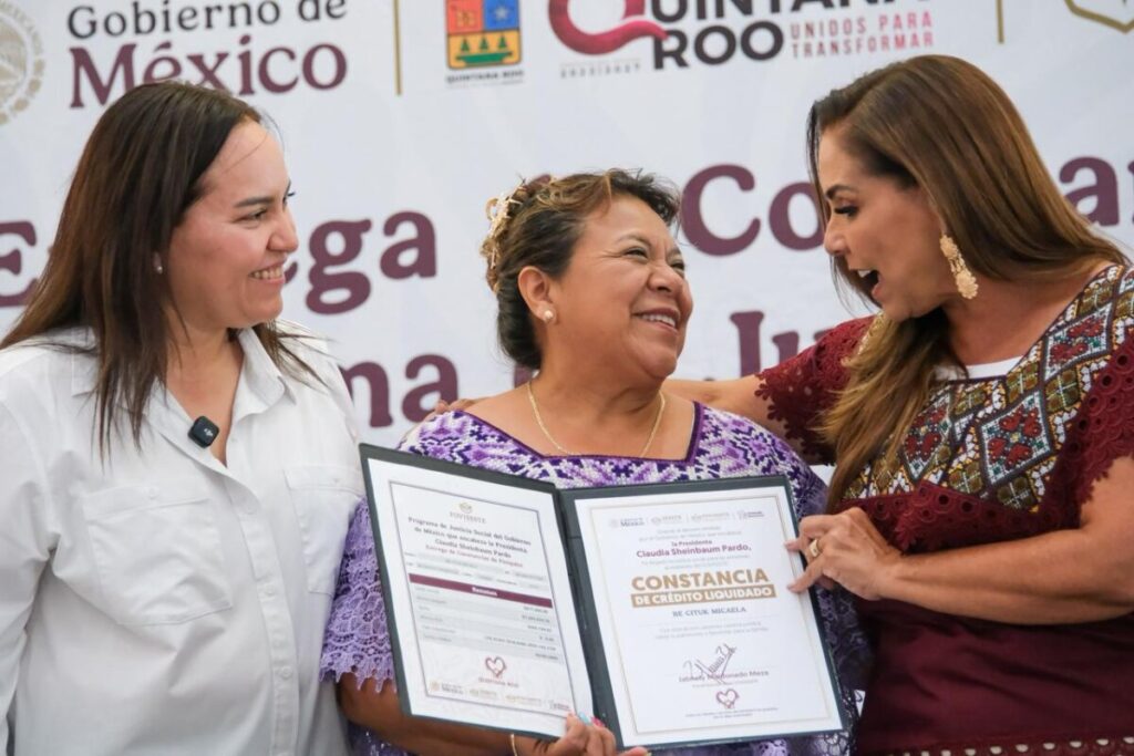 Firma Mara Lezama con FOVISSSTE convenio para subsidio de cancelación de hipotecas durante entrega de 188 constancias de finiquito