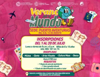 Gobierno de Estefanía Mercado invita al curso “Verano por el Mundo” dirigido a niñas, niños y adolescentes de Playa del Carmen