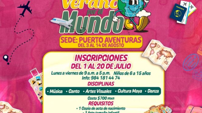 Gobierno de Estefanía Mercado invita al curso “Verano por el Mundo” dirigido a niñas, niños y adolescentes de Playa del Carmen