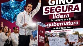 Gino Segura lidera entre simpatizantes de Morena para la gubernatura de Quintana Roo, según encuesta