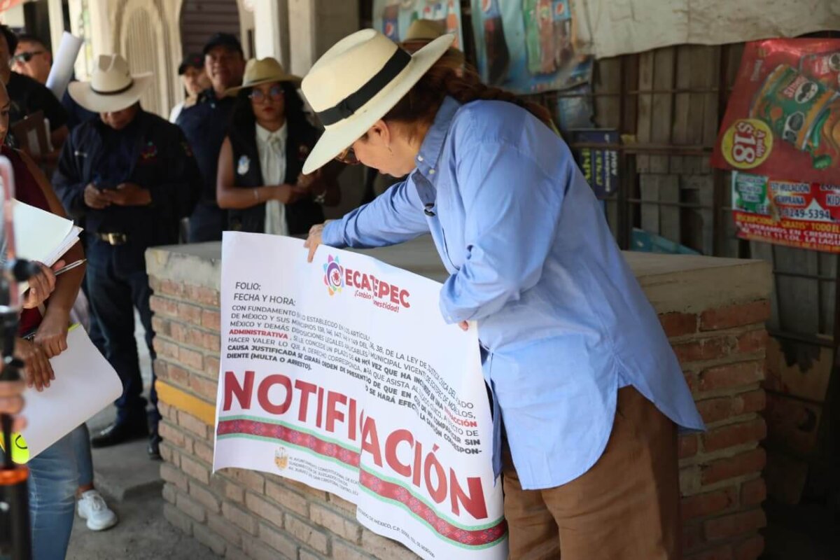Inician en Ecatepec notificaciones a quienes invaden la vía pública