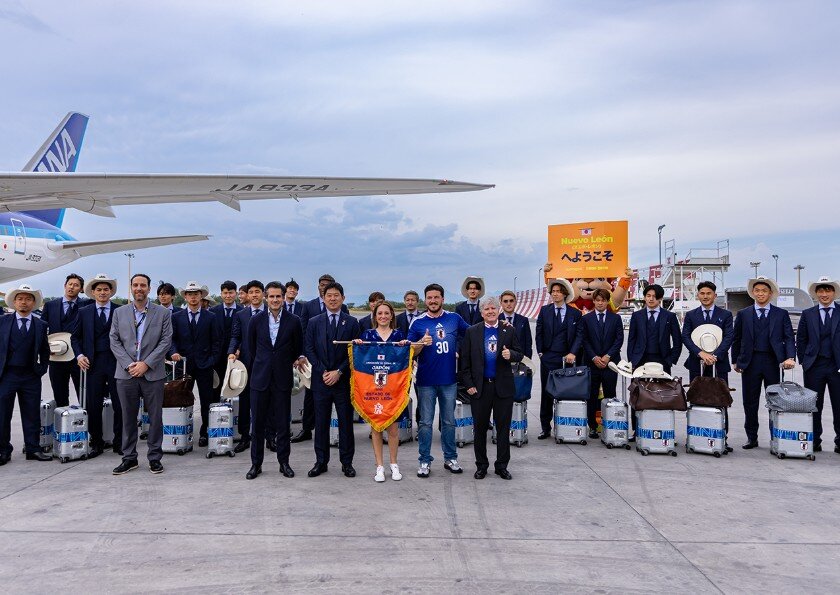 Selección de Japón llega a Monterrey rumbo al Mundial