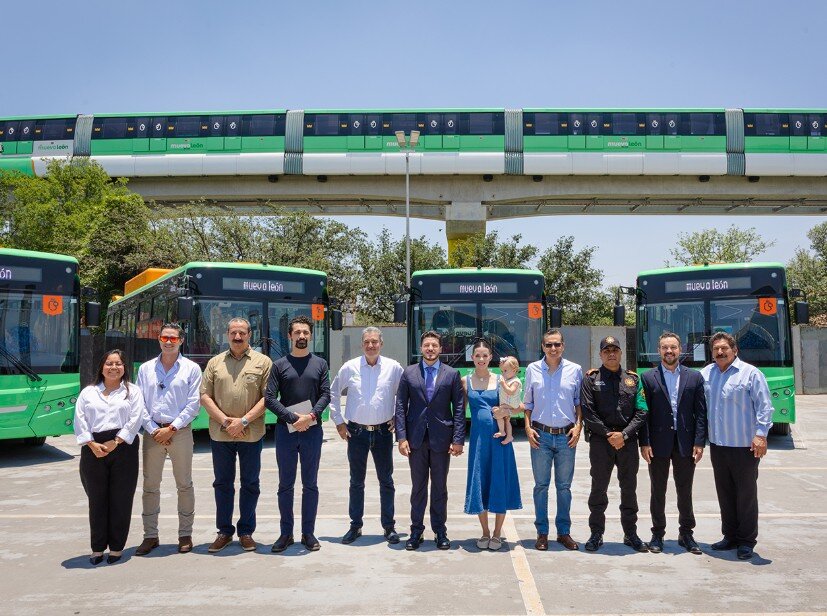 Llegan 100 nuevos camiones para Nuevo León