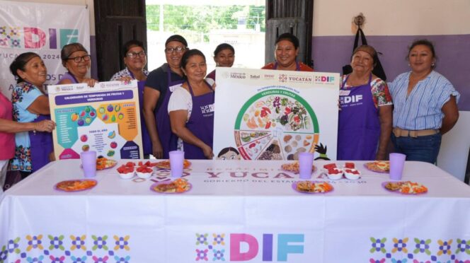 DIF Yucatán promueve alimentación saludable en comedores comunitarios de Tekantó