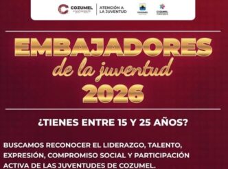 Chacón Méndez invita a las juventudes cozumeleñas a participar en la convocatoria “Embajadores de la Juventud Cozumel 2026”