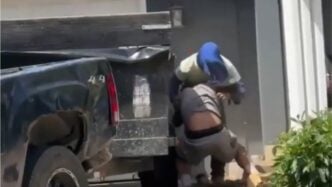 Pelea entre trabajadores en un techo termina con una caída y se vuelve viral en Estados Unidos