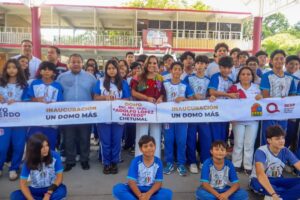 Entrega Mara Lezama nuevo domo en la secundaria “Adolfo López Mateos” para fortalecer la infraestructura educativa en Chetumal