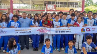 Entrega Mara Lezama nuevo domo en la secundaria “Adolfo López Mateos” para fortalecer la infraestructura educativa en Chetumal