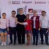 Estefanía Mercado acompaña la entrega de tarjetas de la beca “Rita Cetina” a estudiantes de educación básica de Playa del Carmen