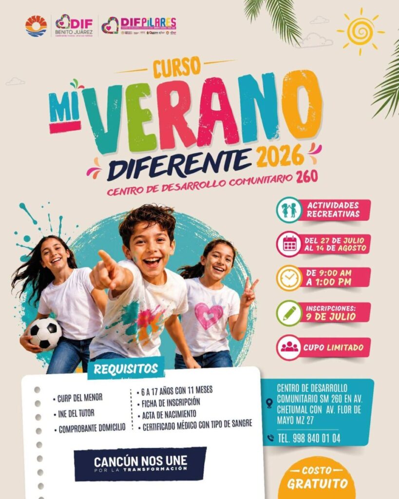 Niñas y  niños y adolescentes disfrutarán diferentes sedes de curso “Mi verano diferente 2026”