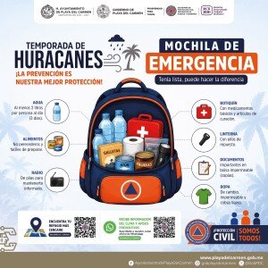 Mochila emergencia - Termporada de Huracanes 2026