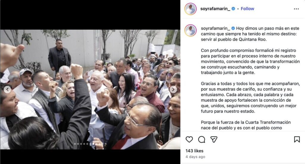 “Lord Relojes” reaparece en Quintana Roo: el exdirector de ANAM que perdió su visa aparece junto a Rafael Marín en su registro como aspirante de Morena