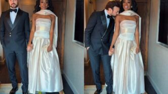 Invitada a la boda de Taylor Swift llega de blanco