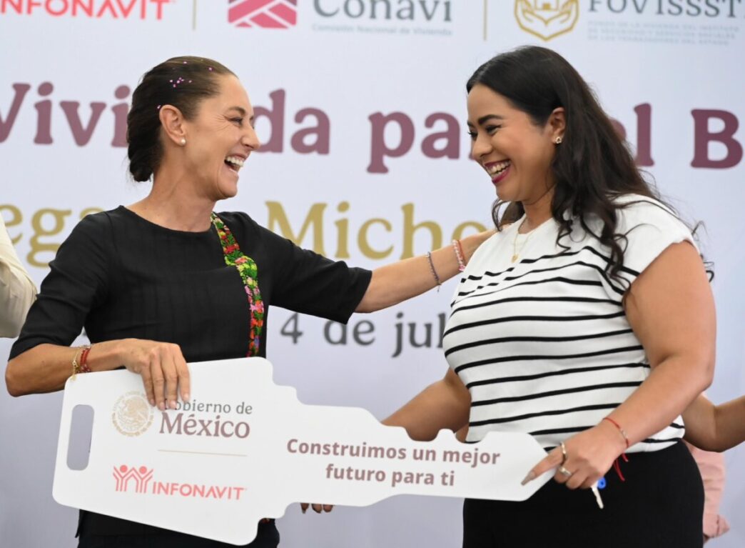 Sheinbaum entrega 32 viviendas en Morelia: Michoacán tendrá 82 mil acciones y el Infonavit reestructuró 97 mil créditos impagables